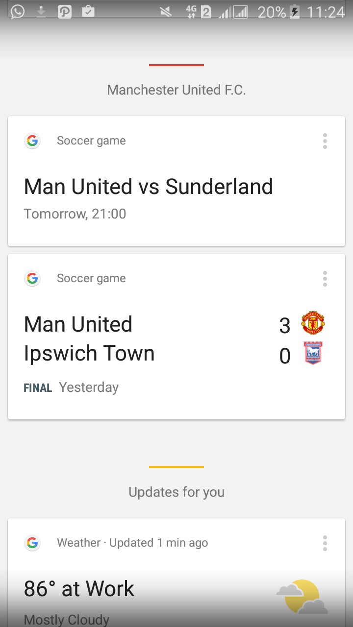 Google Now pada Samsung Galaxy J5
